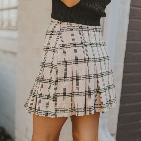 Free People Honey Pleated Skirt In Retro Sunshine Combo - Picture 7 of 16
